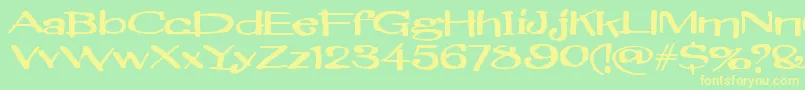 Шрифт Brillianthre – жёлтые шрифты на зелёном фоне