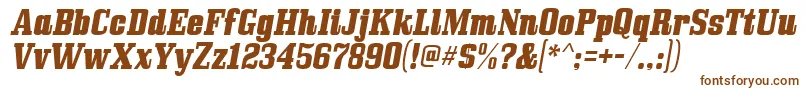 Weitere Informationen zur Bullpenitalic-Schriftart Bullpenitalic-Schriftart – Braune Schriften auf weißem Hintergrund