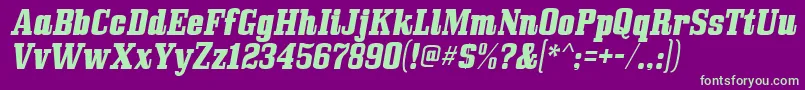 En savoir plus sur la police Bullpenitalic Police Bullpenitalic – polices vertes sur fond violet