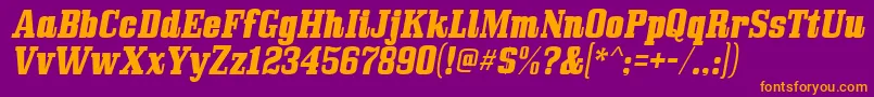 More about Bullpenitalic Font Bullpenitalic Font – Orange Fonts on Purple Background