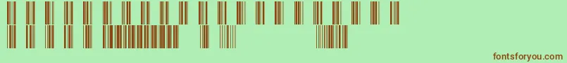 Шрифт Rscode39 – коричневые шрифты на зелёном фоне