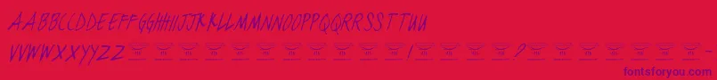 BlackjacketboysThinitalic Font – Purple Fonts on Red Background