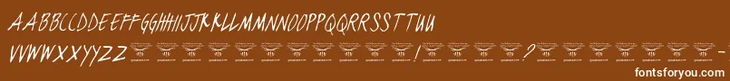 BlackjacketboysThinitalic Font – White Fonts on Brown Background