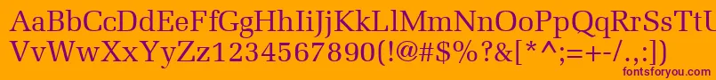 AgmelanieRoman Font – Purple Fonts on Orange Background