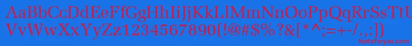AgmelanieRoman Font – Red Fonts on Blue Background