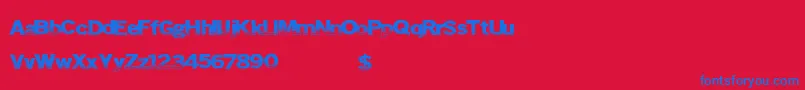 Insertfun Font – Blue Fonts on Red Background