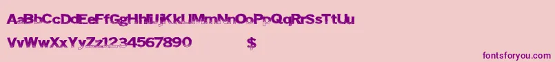 Insertfun Font – Purple Fonts on Pink Background