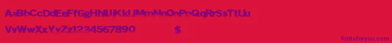 Insertfun Font – Purple Fonts on Red Background