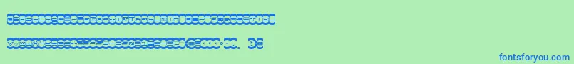 Mistd Font – Blue Fonts on Green Background