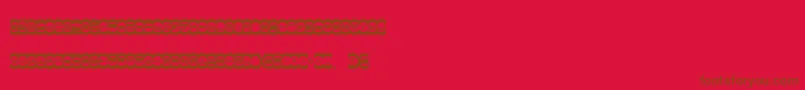 Mistd Font – Brown Fonts on Red Background