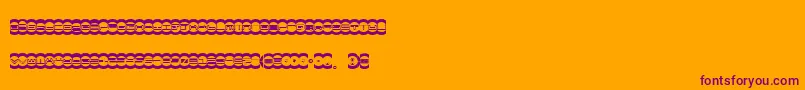 フォントMistd – オレンジの背景に紫のフォント