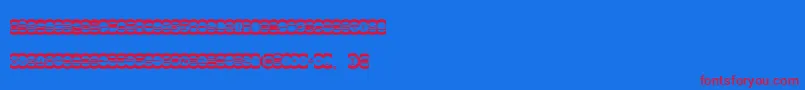 Mistd Font – Red Fonts on Blue Background