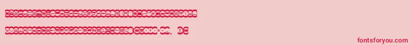 Mistd-Schriftart – Rote Schriften auf rosa Hintergrund