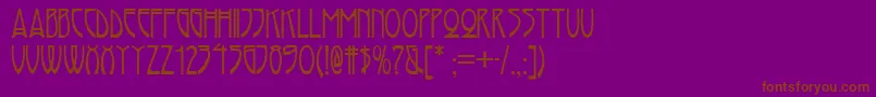 RivannaNf Font – Brown Fonts on Purple Background