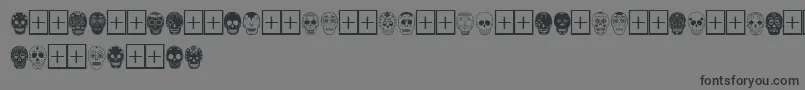 DiaDeLosMuertosLimitedFreeVersion-Schriftart – Schwarze Schriften auf grauem Hintergrund