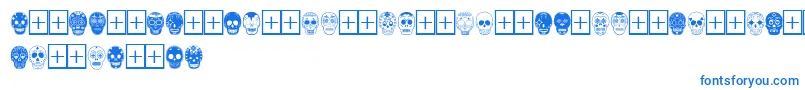 DiaDeLosMuertosLimitedFreeVersion-Schriftart – Blaue Schriften