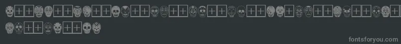 DiaDeLosMuertosLimitedFreeVersion Font – Gray Fonts on Black Background