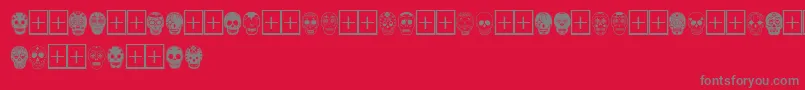 DiaDeLosMuertosLimitedFreeVersion Font – Gray Fonts on Red Background