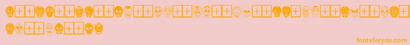 DiaDeLosMuertosLimitedFreeVersion Font – Orange Fonts on Pink Background