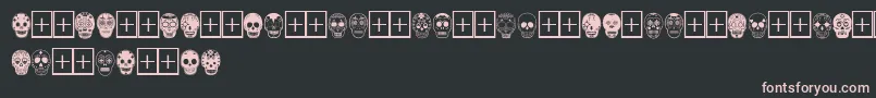 DiaDeLosMuertosLimitedFreeVersion Font – Pink Fonts on Black Background