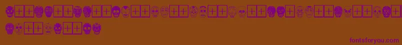 DiaDeLosMuertosLimitedFreeVersion Font – Purple Fonts on Brown Background