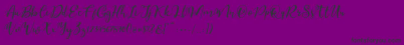 フォントEsteh – 紫の背景に黒い文字