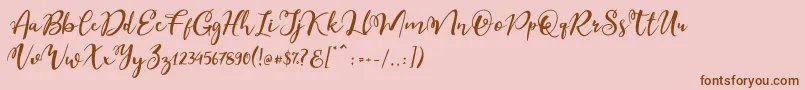 Esteh-fontti – ruskeat fontit vaaleanpunaisella taustalla