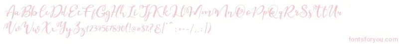 Esteh Font – Pink Fonts on White Background