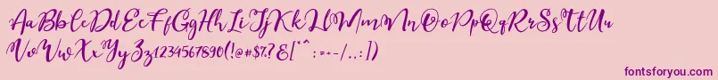 Esteh Font – Purple Fonts on Pink Background