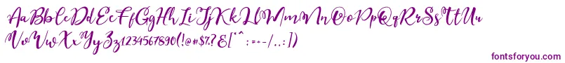 Шрифт Esteh – фиолетовые шрифты на белом фоне