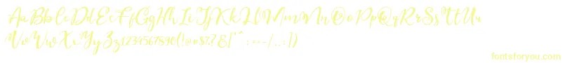 Esteh-fontti – keltaiset fontit valkoisella taustalla
