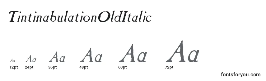 Größen der Schriftart TintinabulationOldItalic
