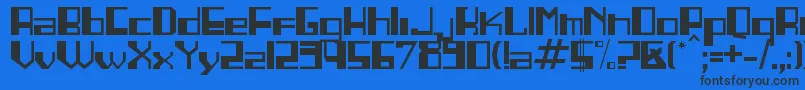 Linea Font – Black Fonts on Blue Background