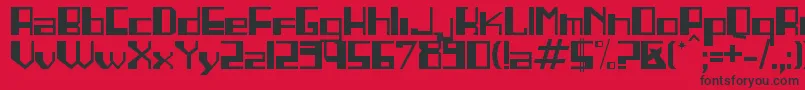 Linea Font – Black Fonts on Red Background