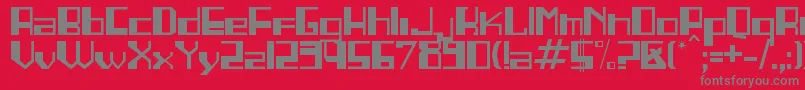 Linea Font – Gray Fonts on Red Background