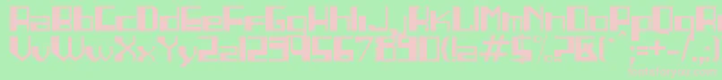 Linea Font – Pink Fonts on Green Background