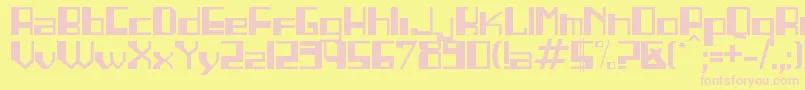 Linea Font – Pink Fonts on Yellow Background