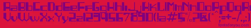 Linea Font – Purple Fonts on Red Background