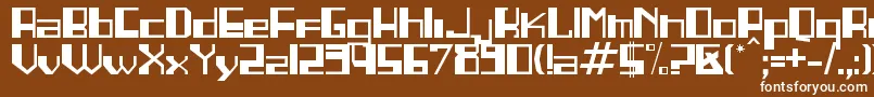 Linea Font – White Fonts on Brown Background