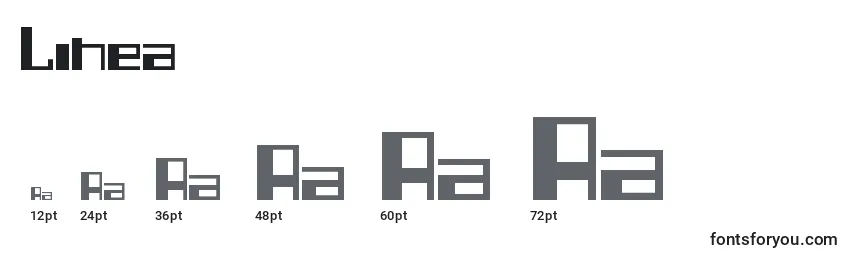 Размеры шрифта Linea (78380)