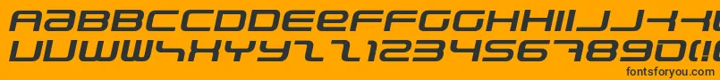 PhatboySlimBolditalic-fontti – mustat fontit oranssilla taustalla