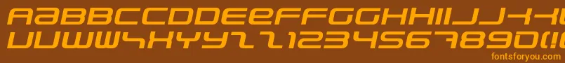 Czcionka PhatboySlimBolditalic – pomarańczowe czcionki na brązowym tle
