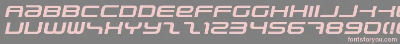 Fonte PhatboySlimBolditalic – fontes rosa em um fundo cinza