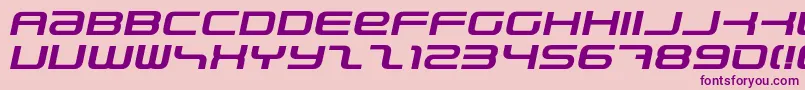 PhatboySlimBolditalic Font – Purple Fonts on Pink Background