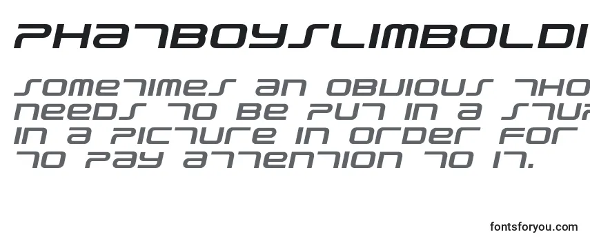 PhatboySlimBolditalic フォントのレビュー