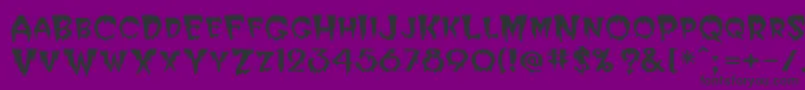 Bloodc Font – Black Fonts on Purple Background