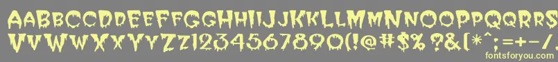 Bloodc Font – Yellow Fonts on Gray Background