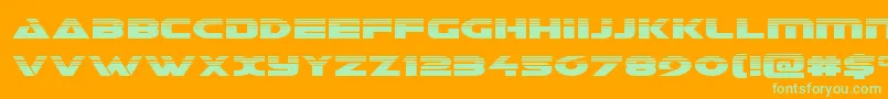 Galanthalf Font – Green Fonts on Orange Background