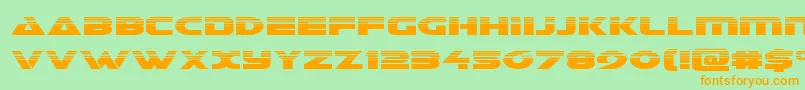 Galanthalf Font – Orange Fonts on Green Background