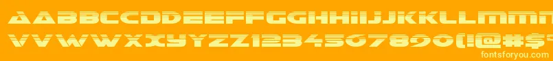 Galanthalf Font – Yellow Fonts on Orange Background